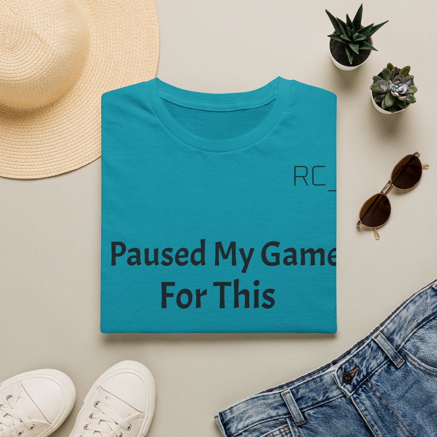 T-Shirt — "Paused My Game For This" Gamer Funny Tee