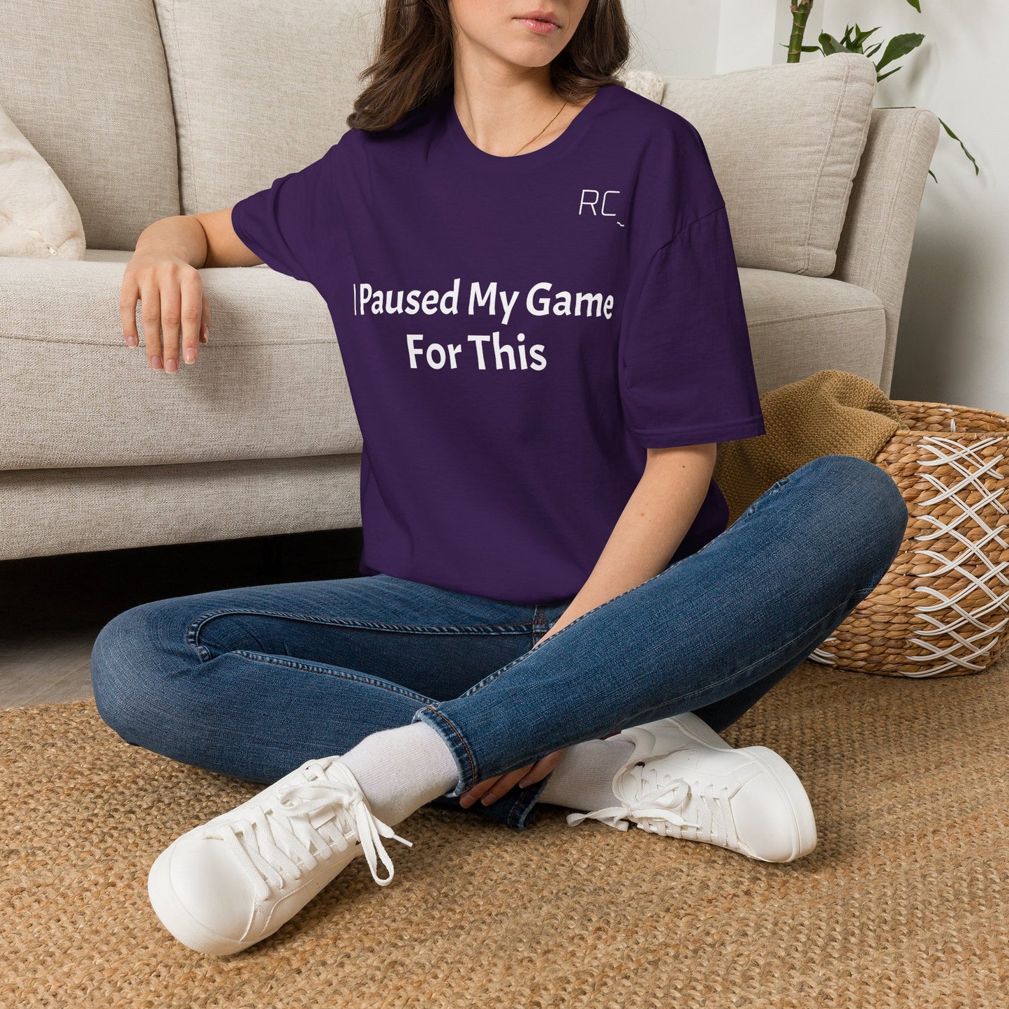 T-Shirt — "Paused My Game For This" Gamer Funny Tee