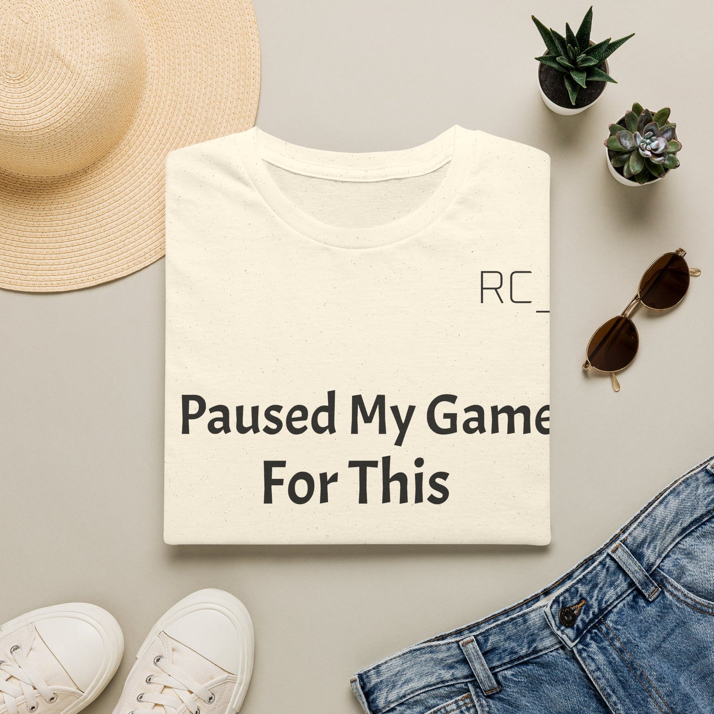 T-Shirt — "Paused My Game For This" Gamer Funny Tee