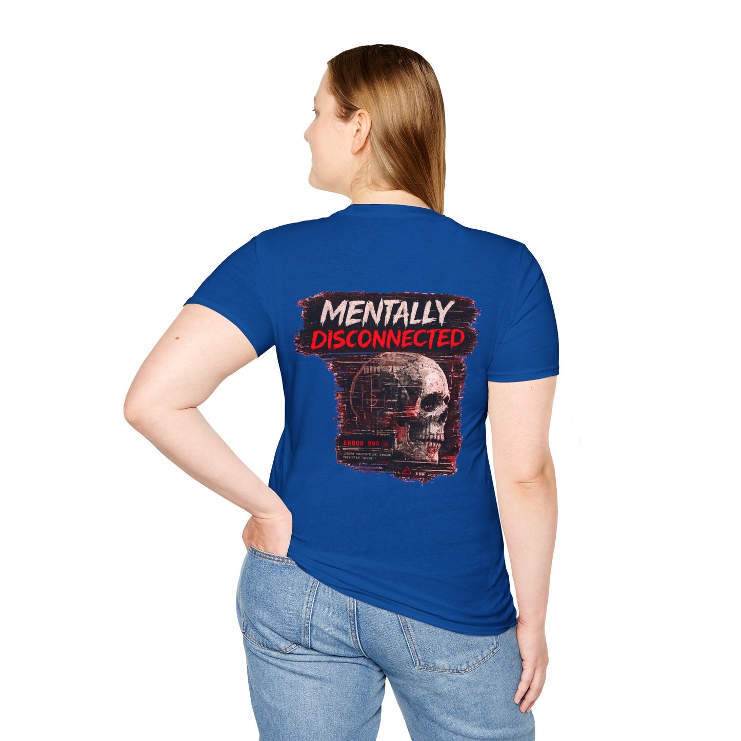 Mentally Disconnected T‑Shirt — With A Casual Chest Logo Tee