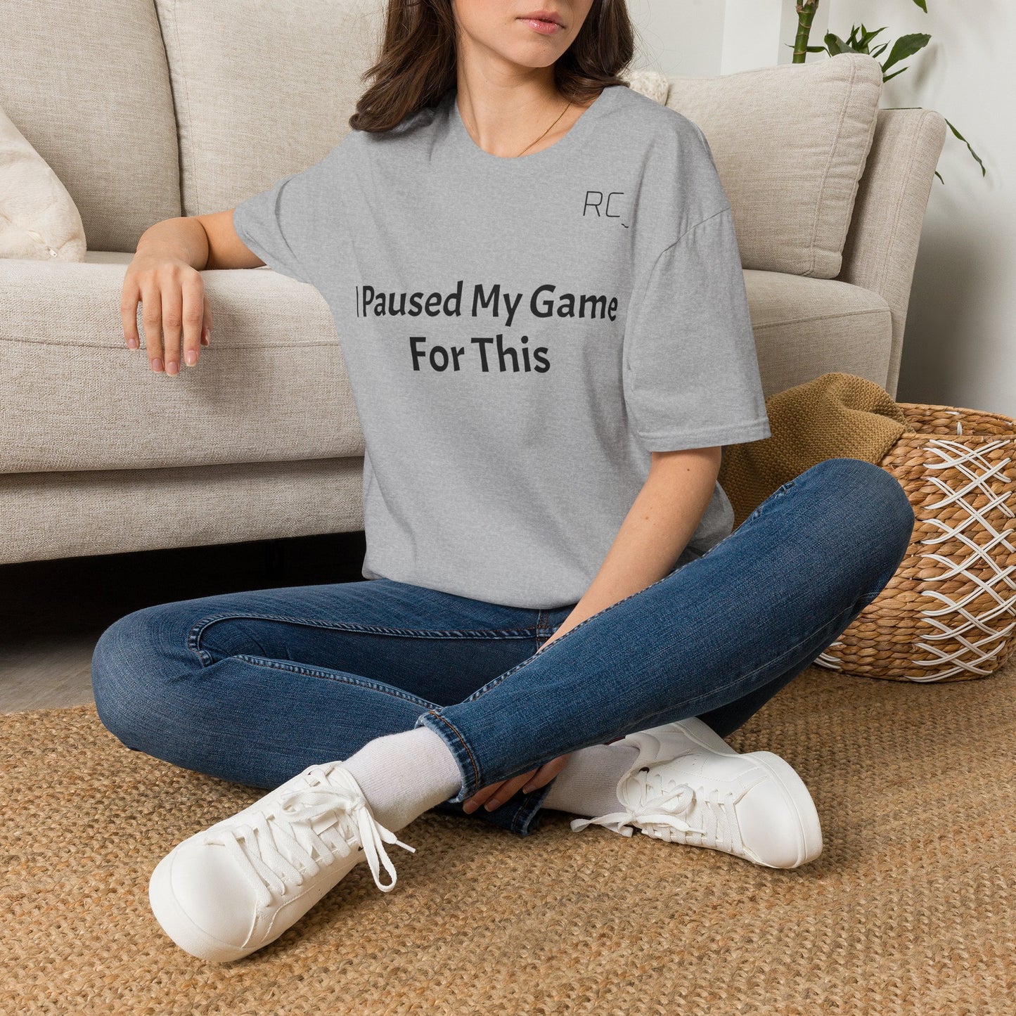 T-Shirt — "Paused My Game For This" Gamer Funny Tee