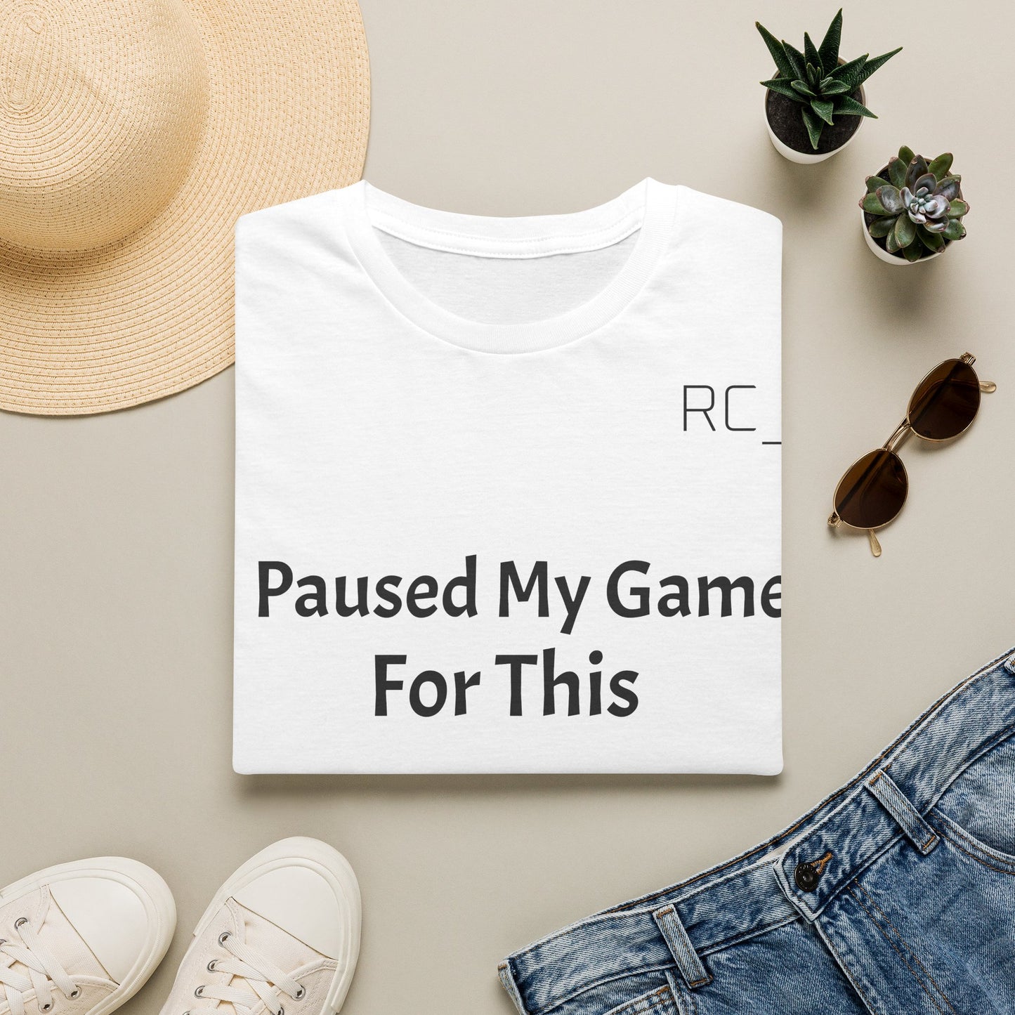 T-Shirt — "Paused My Game For This" Gamer Funny Tee