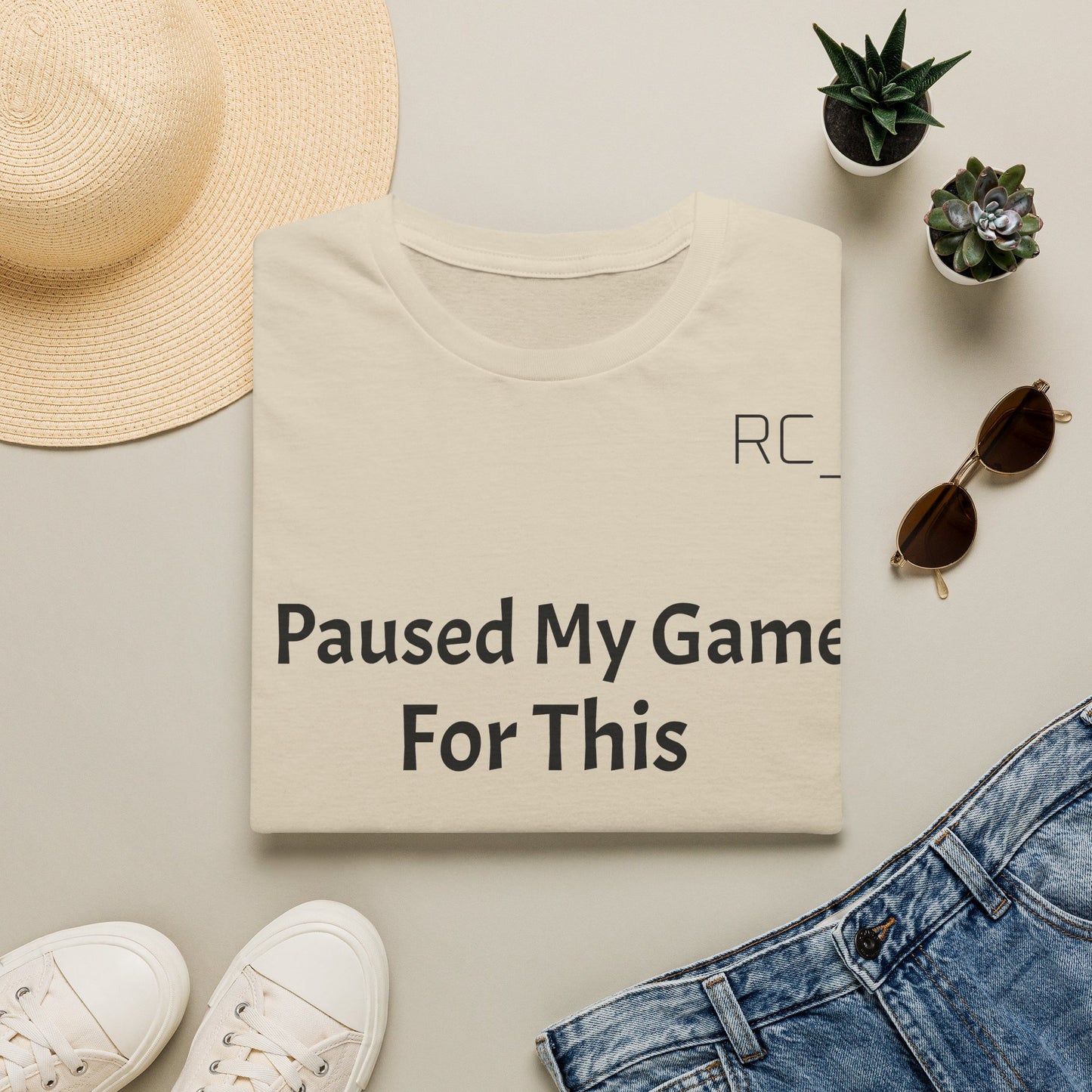 T-Shirt — "Paused My Game For This" Gamer Funny Tee