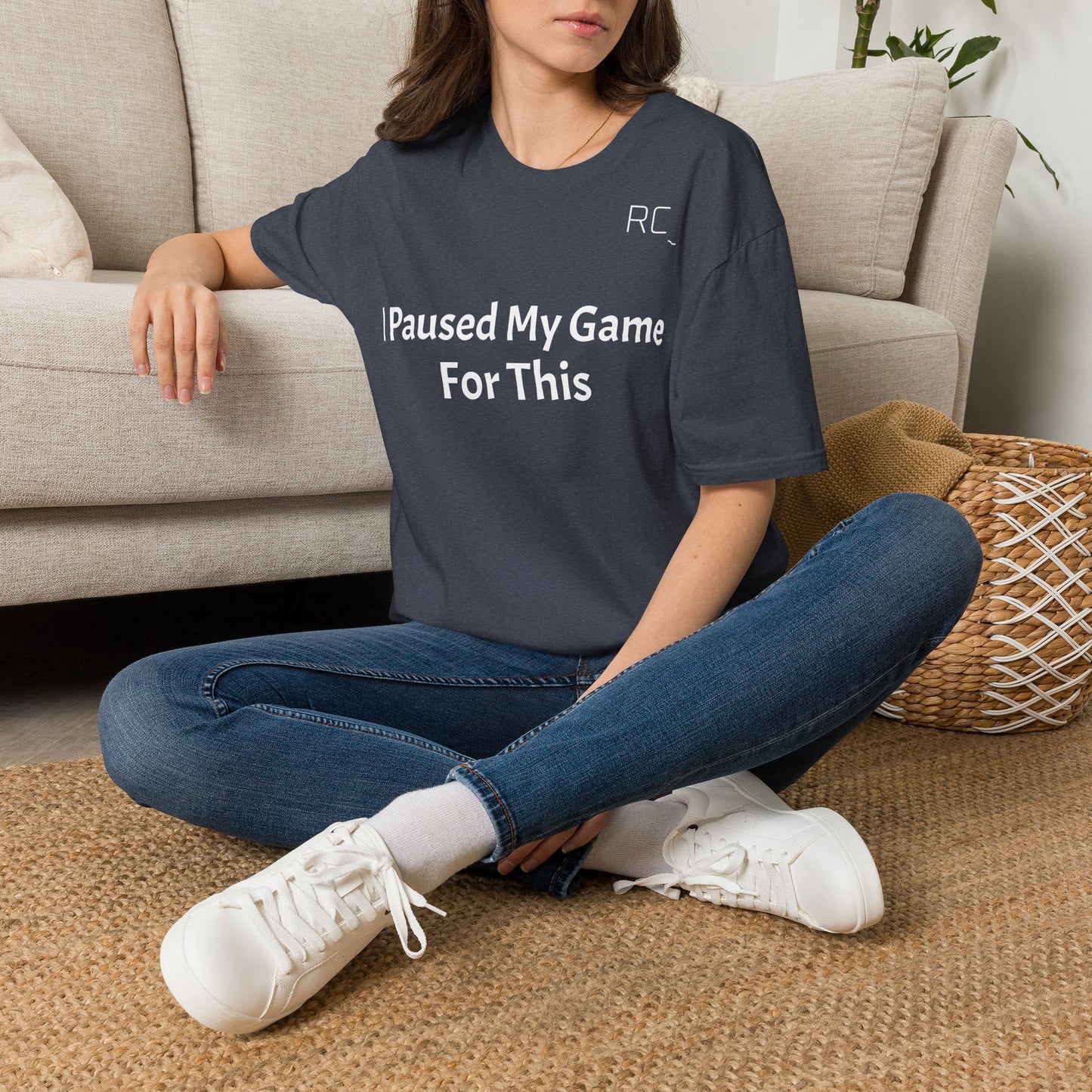 T-Shirt — "Paused My Game For This" Gamer Funny Tee
