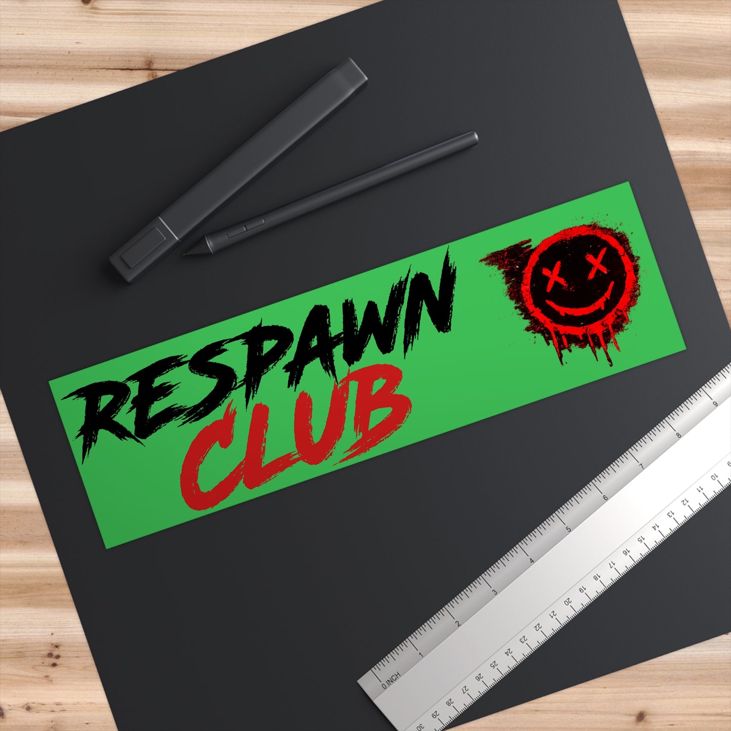 Respawn Club Bumper Sticker — Gamer Skull Decal for Cars, Consoles & Laptops