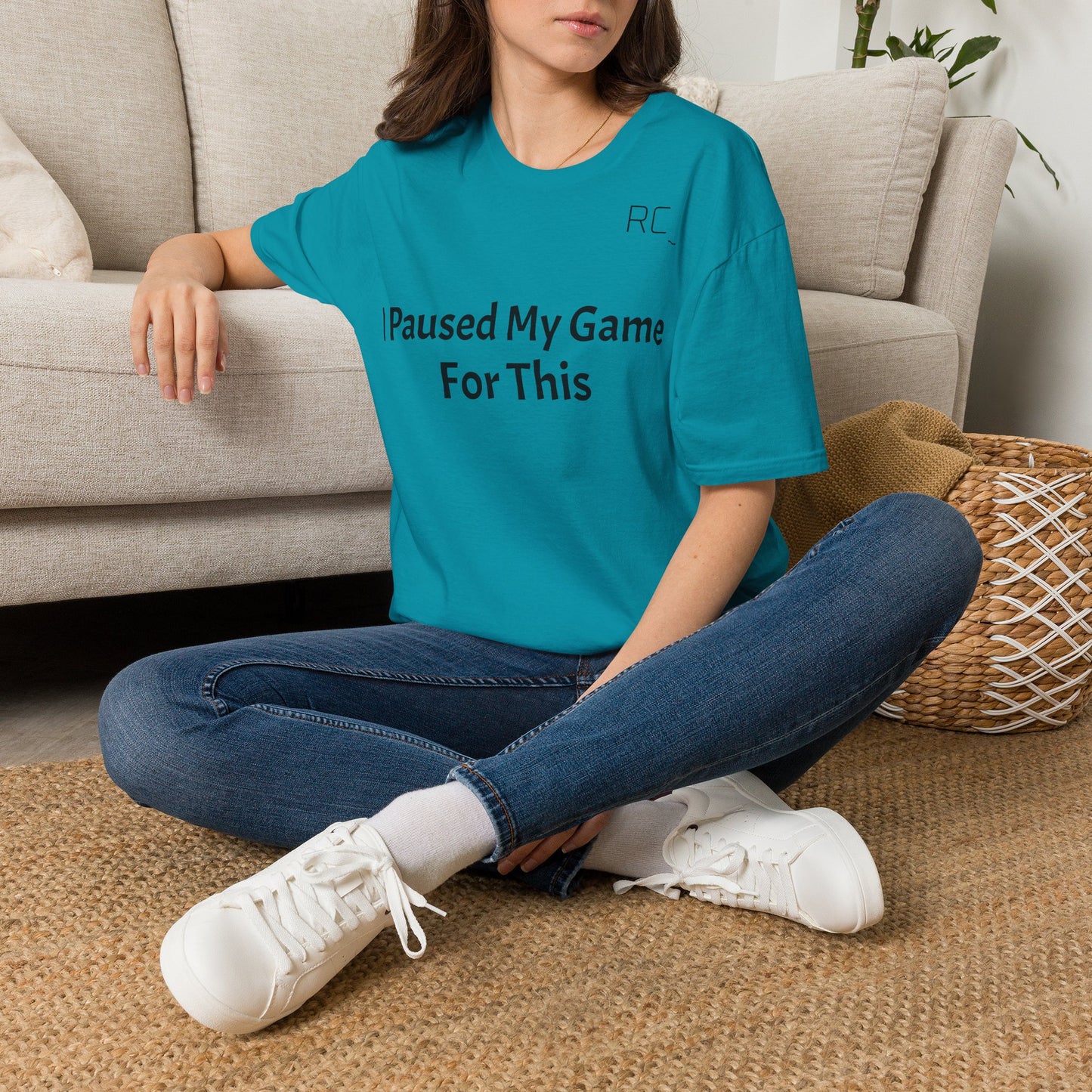 T-Shirt — "Paused My Game For This" Gamer Funny Tee