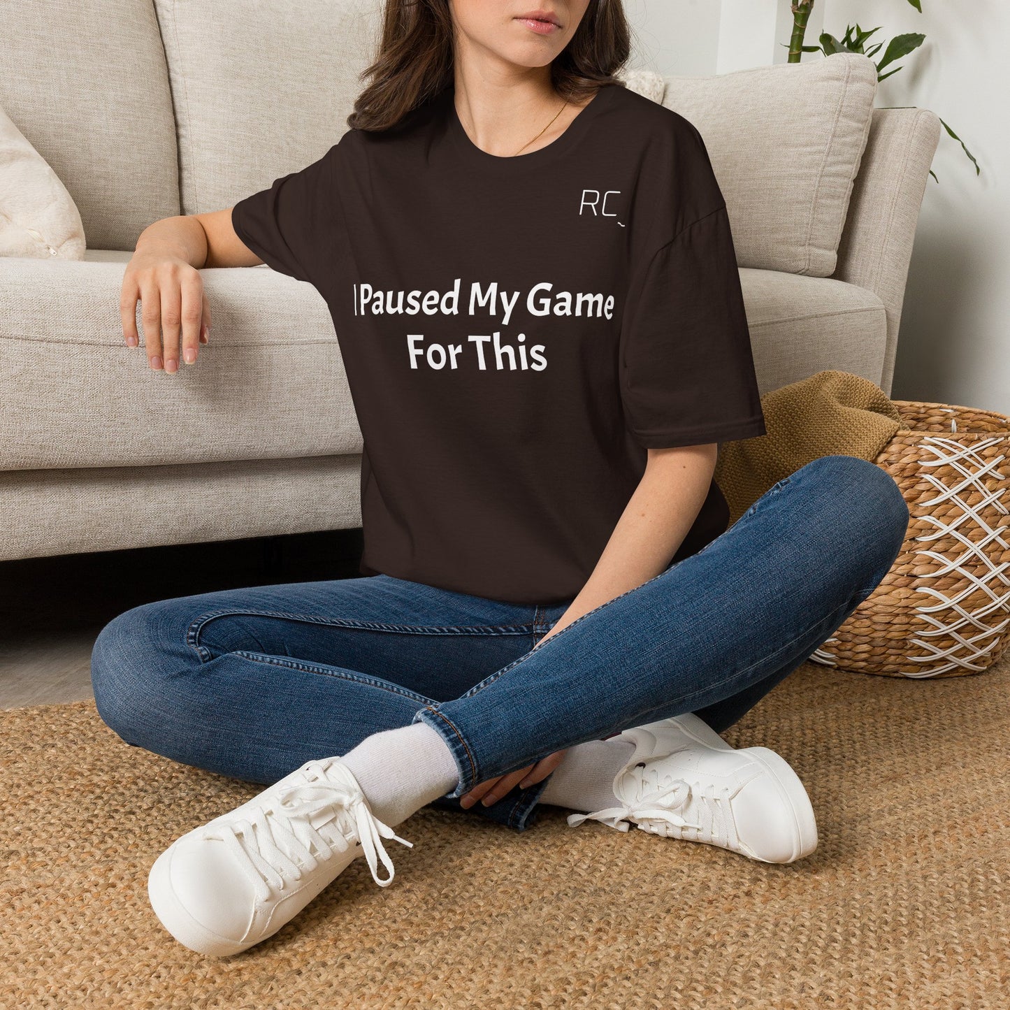 T-Shirt — "Paused My Game For This" Gamer Funny Tee