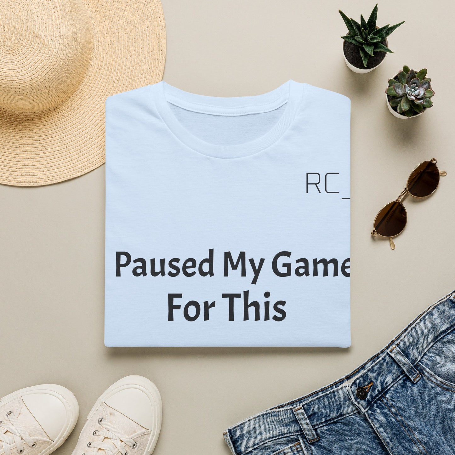T-Shirt — "Paused My Game For This" Gamer Funny Tee