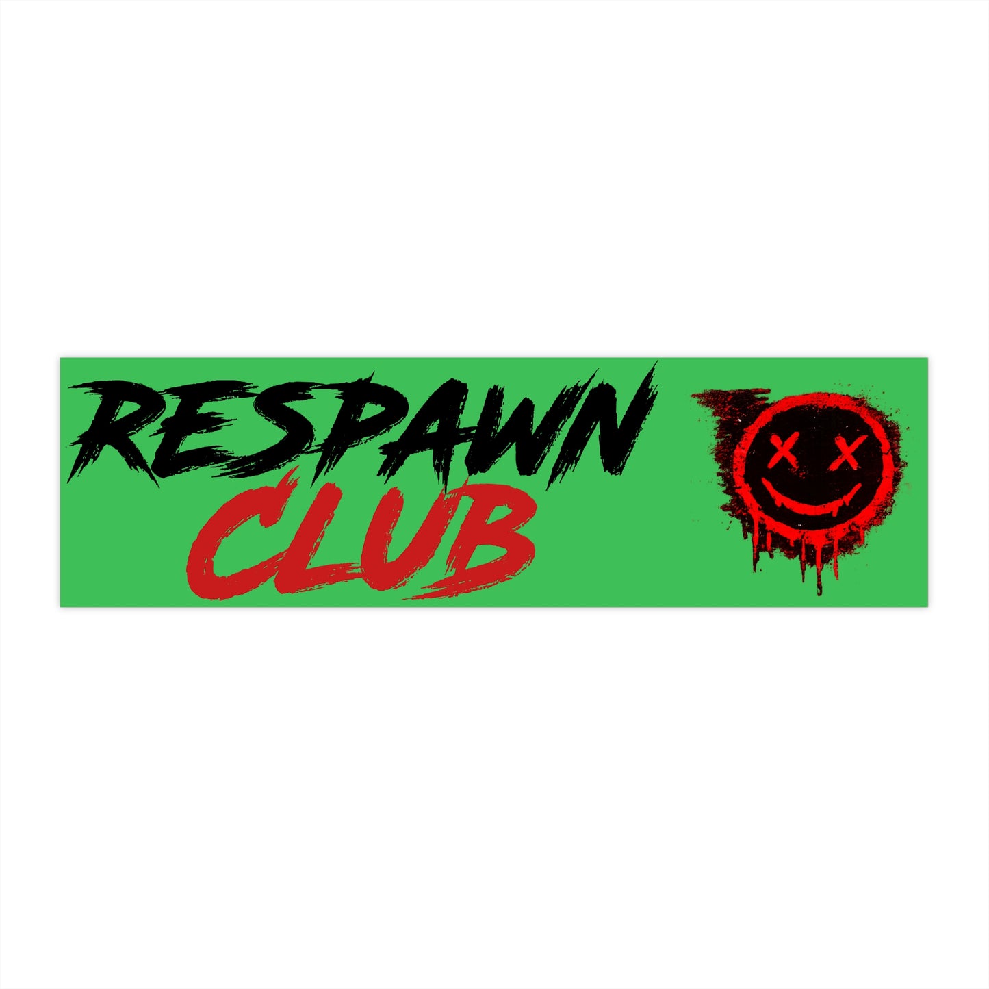 Respawn Club Bumper Sticker — Gamer Skull Decal for Cars, Consoles & Laptops