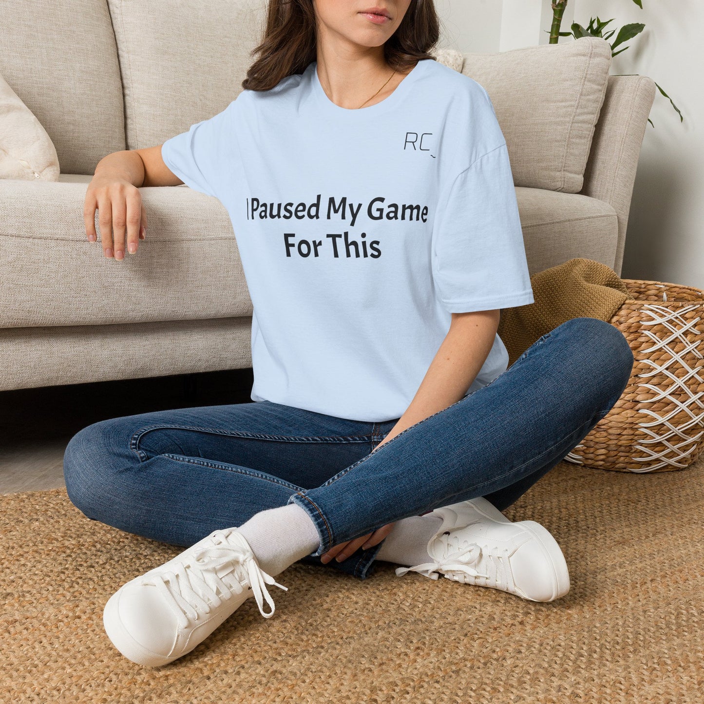 T-Shirt — "Paused My Game For This" Gamer Funny Tee