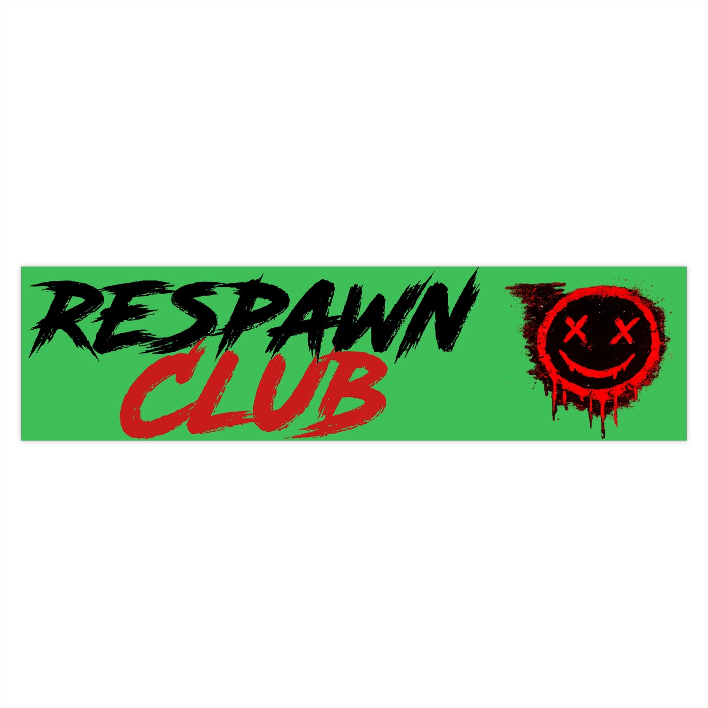 Respawn Club Bumper Sticker — Gamer Skull Decal for Cars, Consoles & Laptops