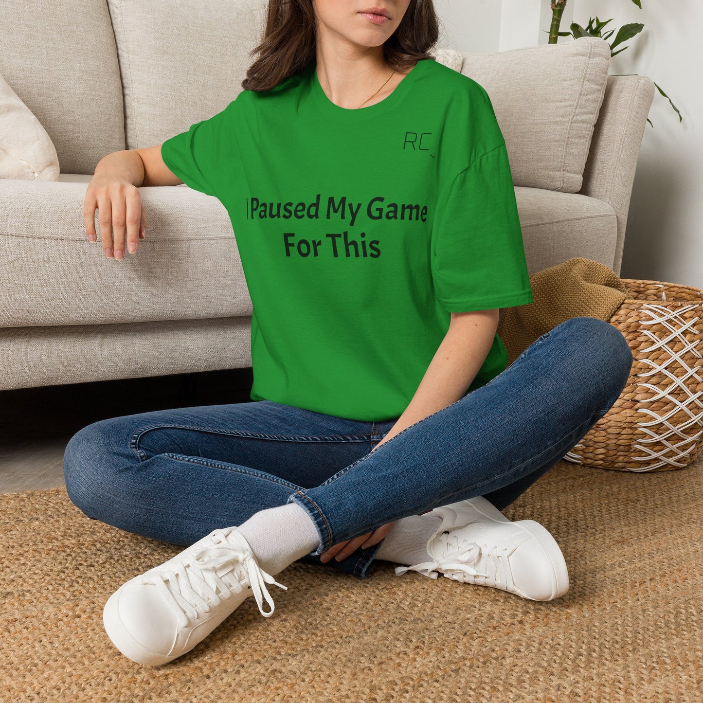 T-Shirt — "Paused My Game For This" Gamer Funny Tee