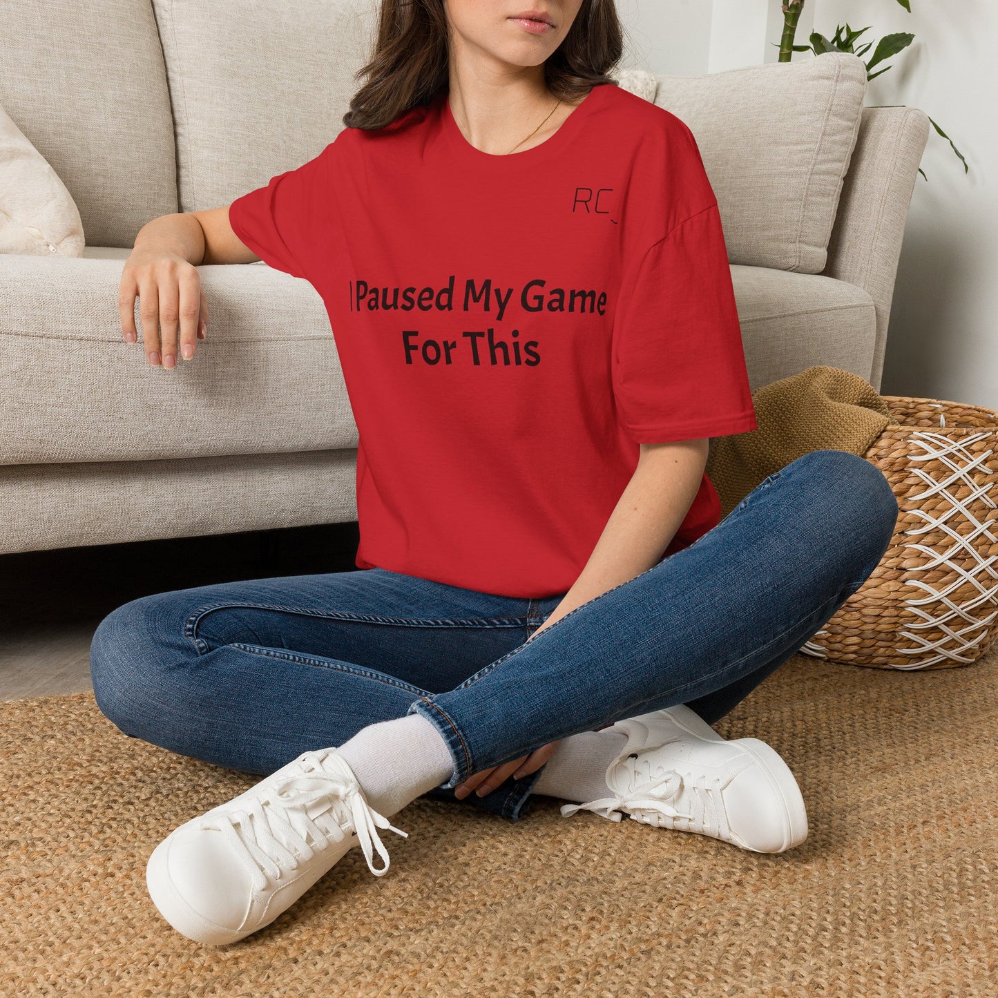 T-Shirt — "Paused My Game For This" Gamer Funny Tee