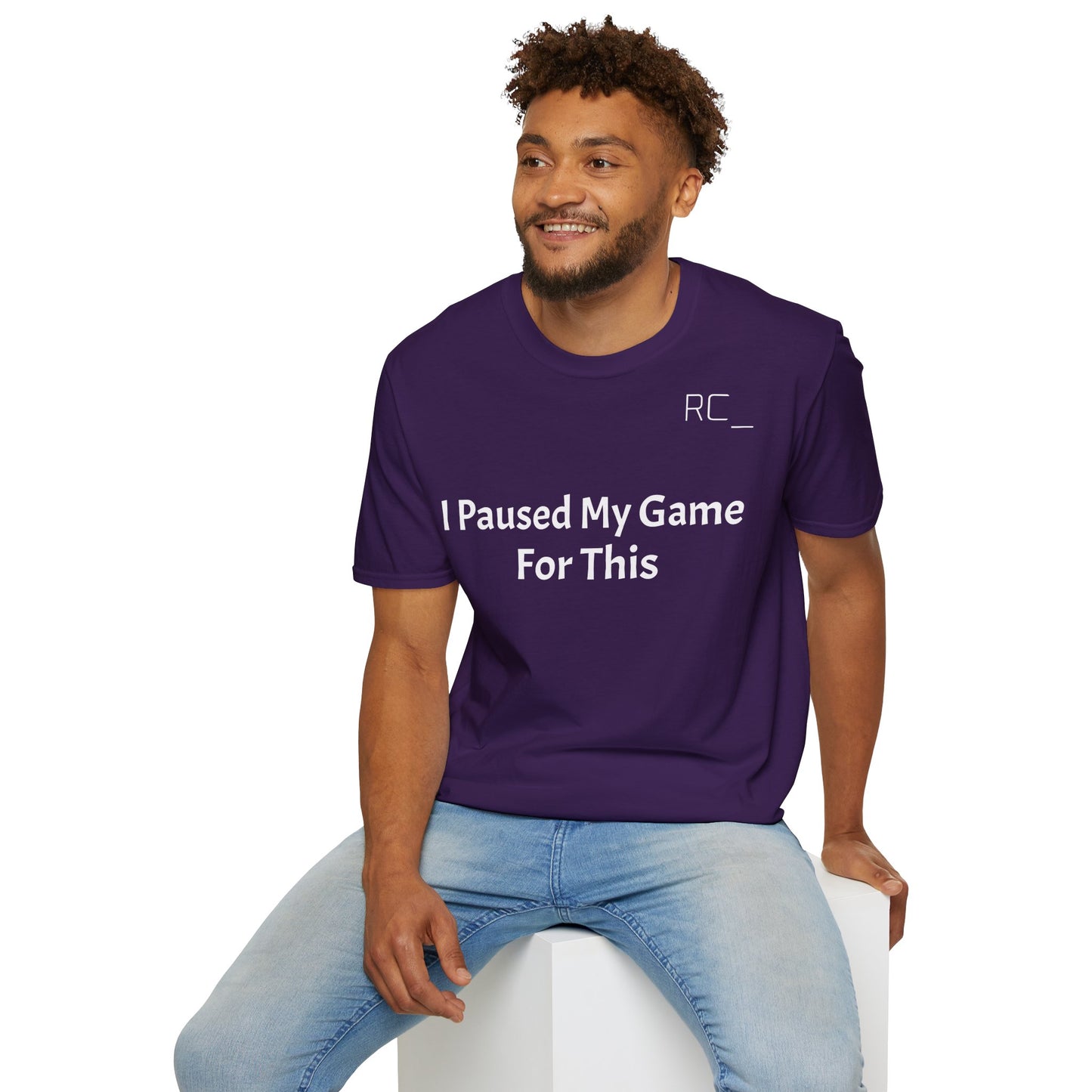 T-Shirt — "Paused My Game For This" Gamer Funny Tee