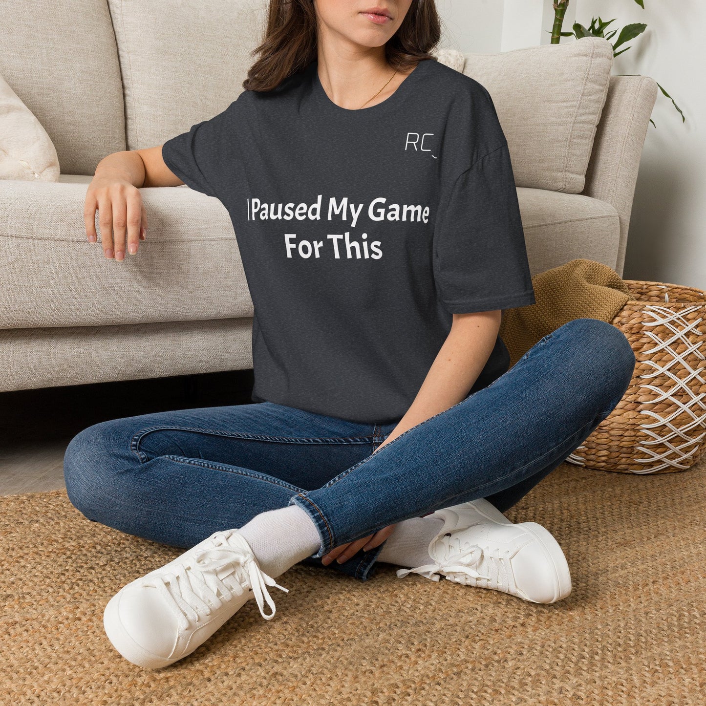 T-Shirt — "Paused My Game For This" Gamer Funny Tee