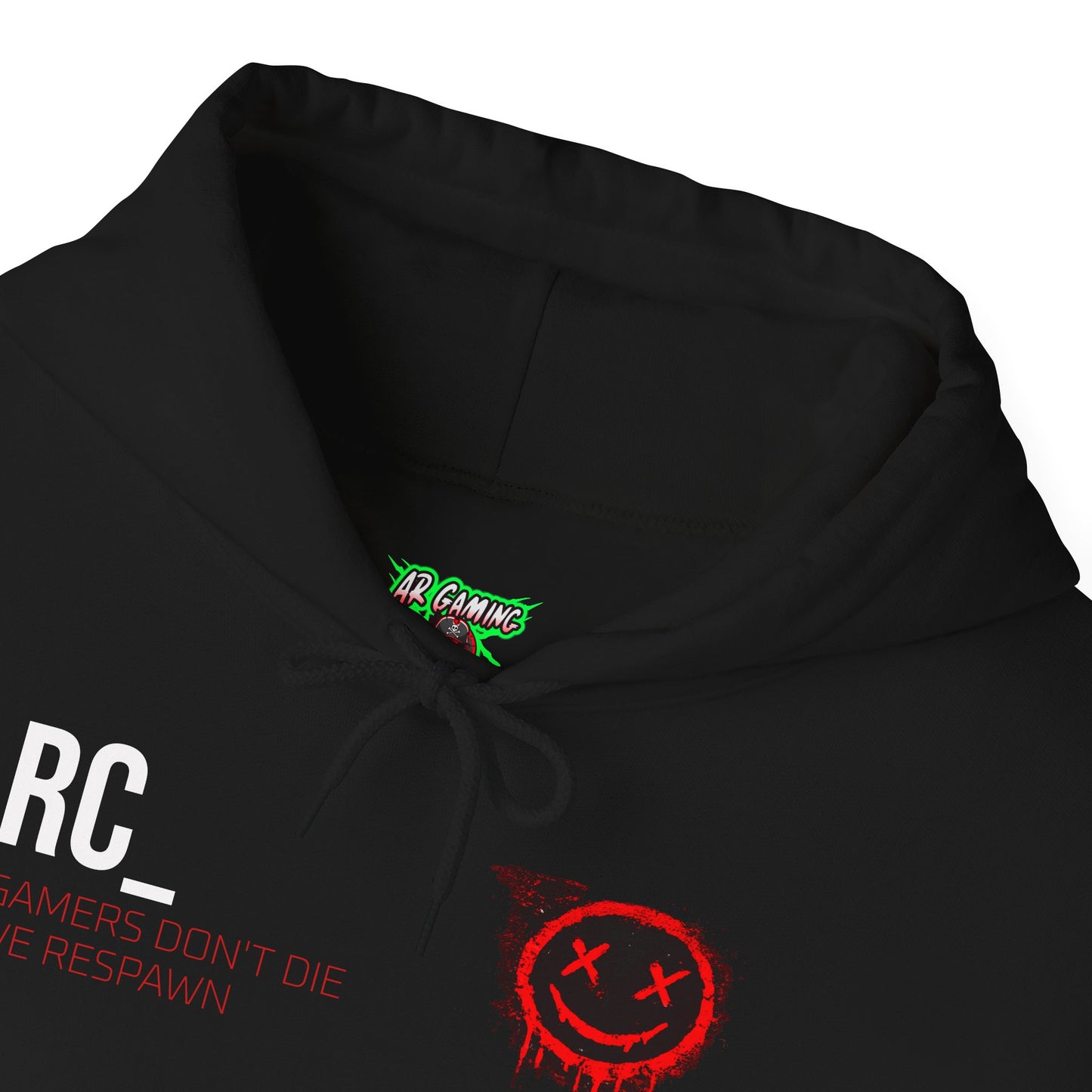Respawn Club Hoodie — "Queue Again?" Gaming Pullover with Ping 999 Sleeve