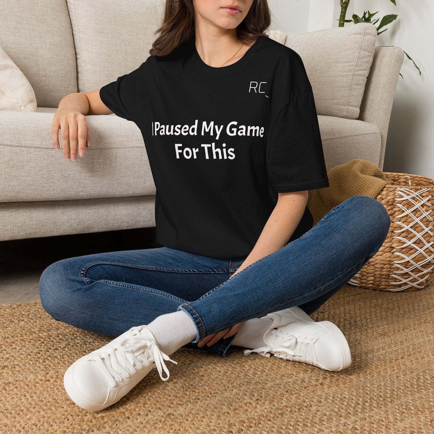 T-Shirt — "Paused My Game For This" Gamer Funny Tee