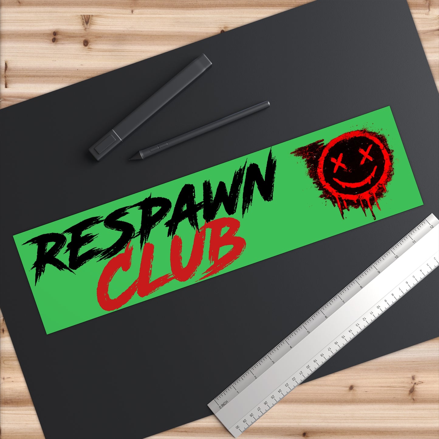 Respawn Club Bumper Sticker — Gamer Skull Decal for Cars, Consoles & Laptops