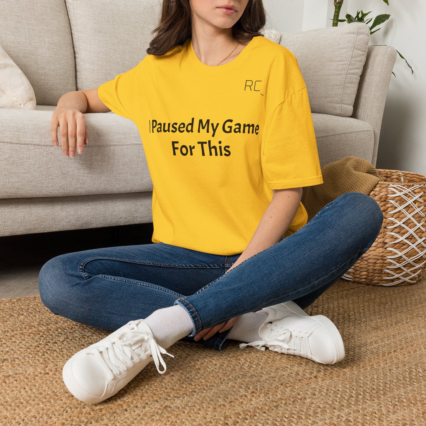 T-Shirt — "Paused My Game For This" Gamer Funny Tee