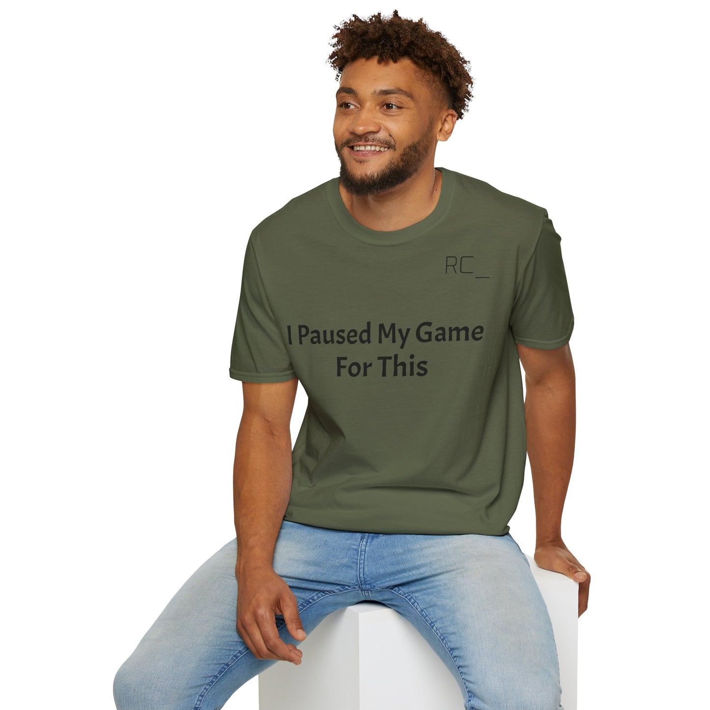 T-Shirt — "Paused My Game For This" Gamer Funny Tee